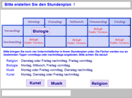 Aufgabenbild Handlungsplanung: Tabelle